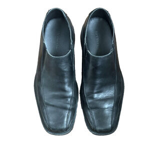 🌿Stockport men’s dress shoes, black leather upper, rubber bottom, size 10🌿